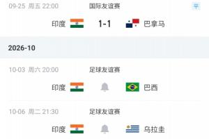 真没输!FIFA第138印度1-1平第44位巴拿马,接下来战巴西+乌拉圭